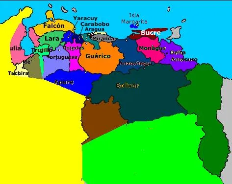 Imagen - Nuevo mapa de venezuela.jpg - Historia Alternativa - Wikia