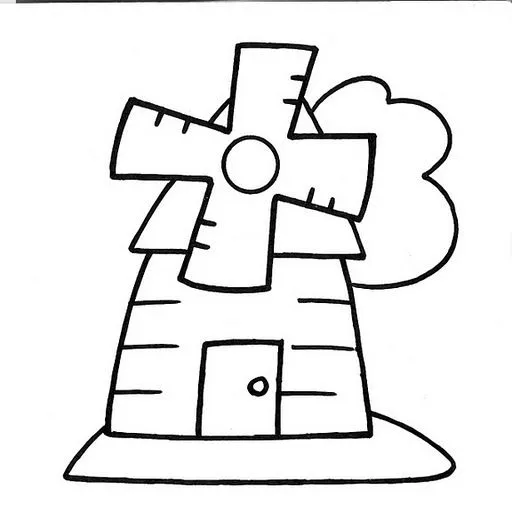 Imagen de un molino para colorear - Imagui