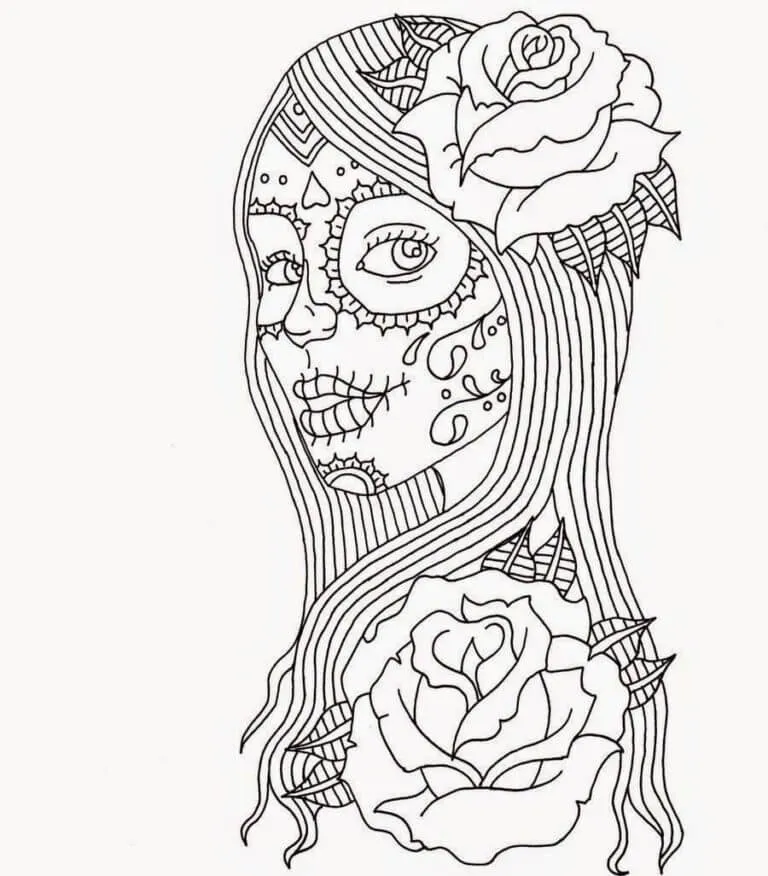 Imagen De Mujer Para El Día De Muertos para colorear, imprimir e dibujar – Dibujos-Colorear.Com Imagen De Mujer Para El Día De Muertos para colorear, imprimir e dibujar – Dibujos-Colorear.Com