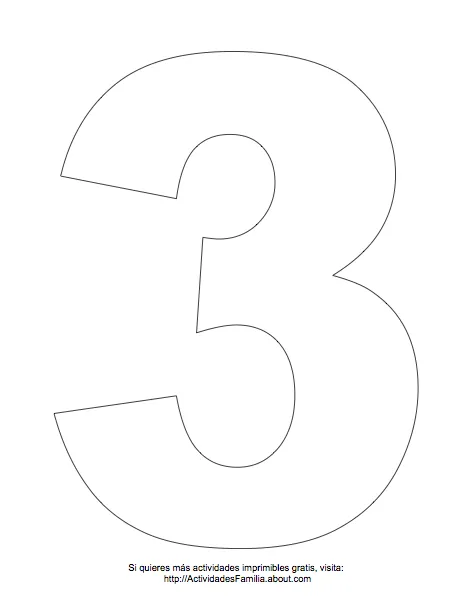 IMAGEN DEL NUMERO 3 PARA COLOREAR - Imagui