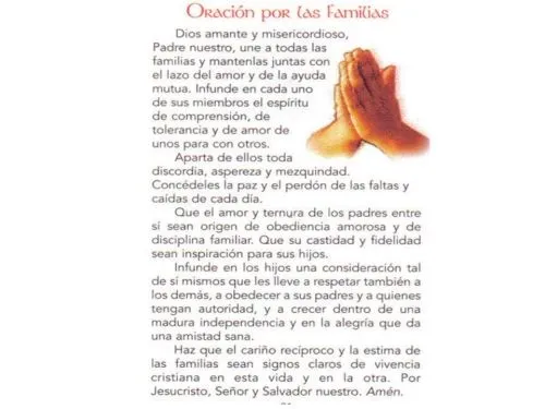 Imagen ORACION POR LA FAMILIA - grupos.emagister.com Imagen ORACION POR LA FAMILIA - grupos.emagister.com
