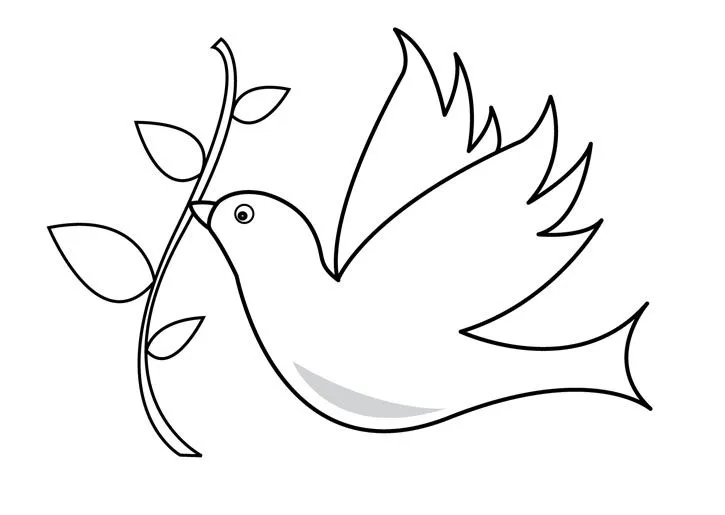 Dibujo de la paloma de la paz para colorear - Imagui