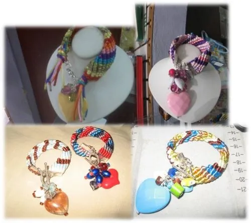 Imagen Pulseras en Cola de Raton en Nudos de tejido en diagonal ...