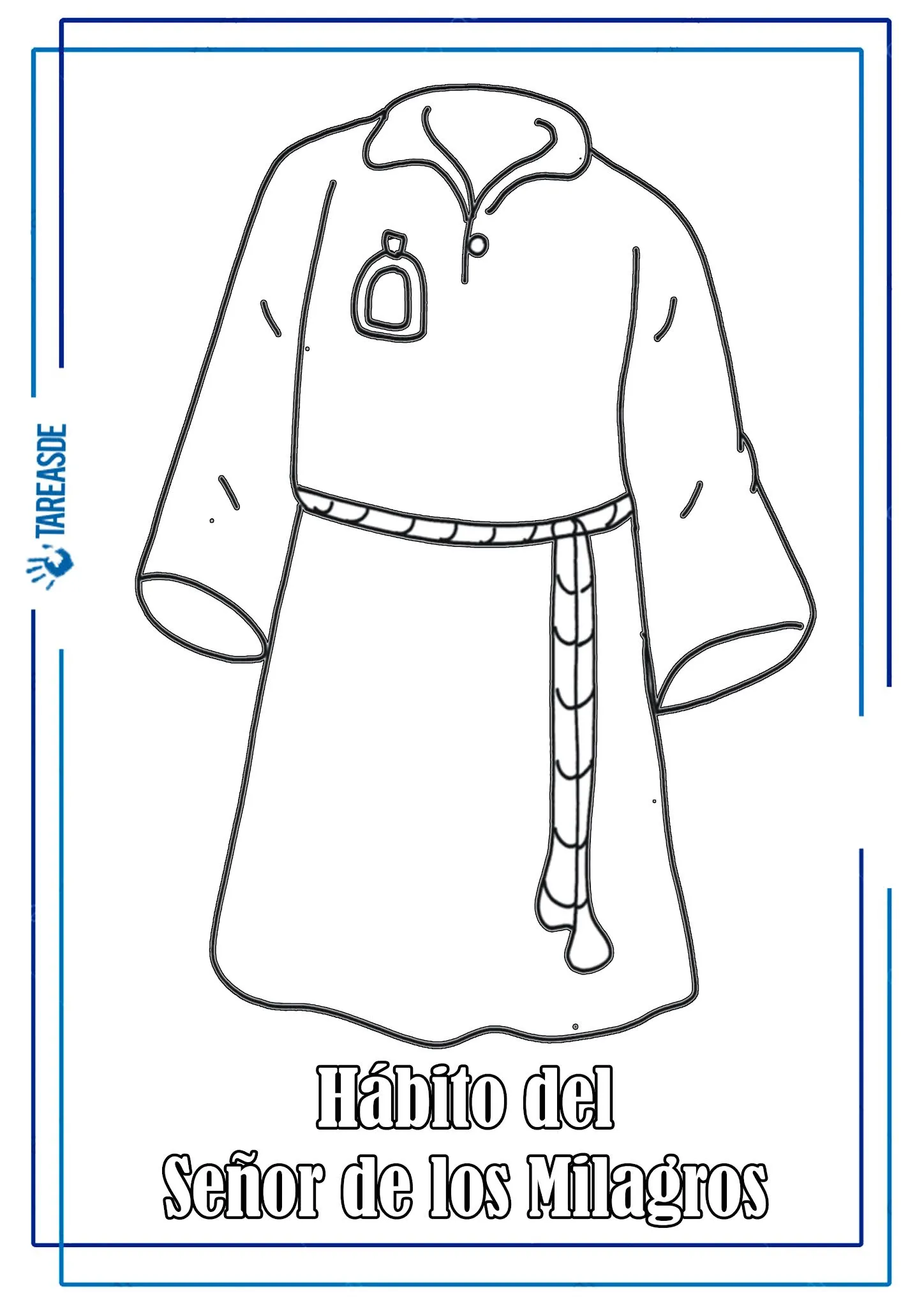 Imagen del señor de los milagros para colorear e imprimir Imagen del señor de los milagros para colorear e imprimir