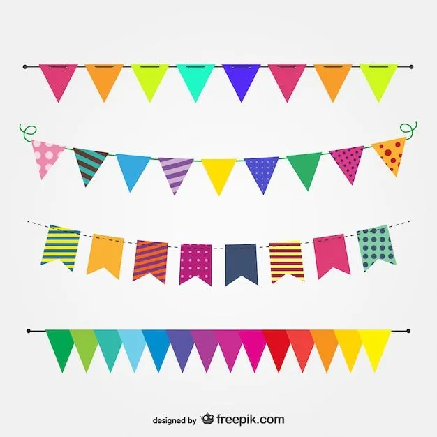 Imagen vectorial banderas de fiesta | Descargar Vectores gratis