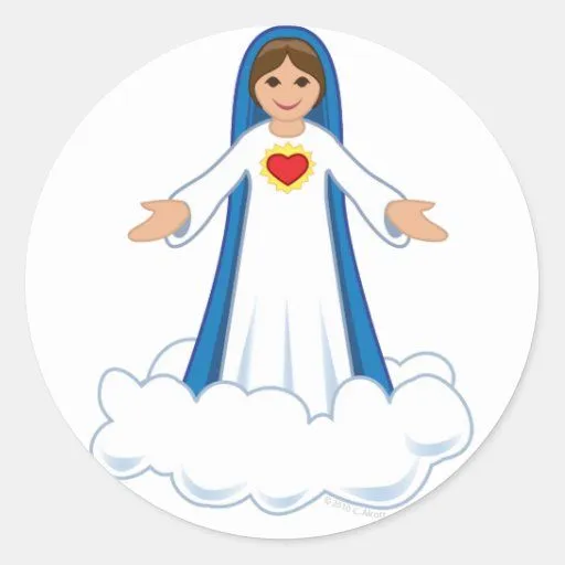 Pegatina redondo del Virgen María de Zazzle. Pegatina redondo del Virgen María de Zazzle.