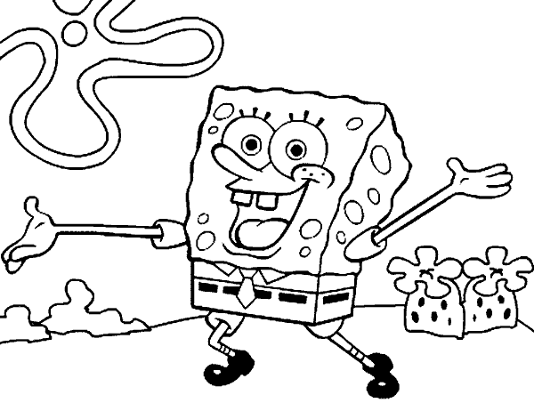 Bob Esponja bebé tierno para colorear - Imagui