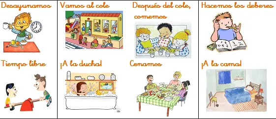 Dibujos de rutinas diarias para niños - Imagui Dibujos de rutinas diarias para niños - Imagui