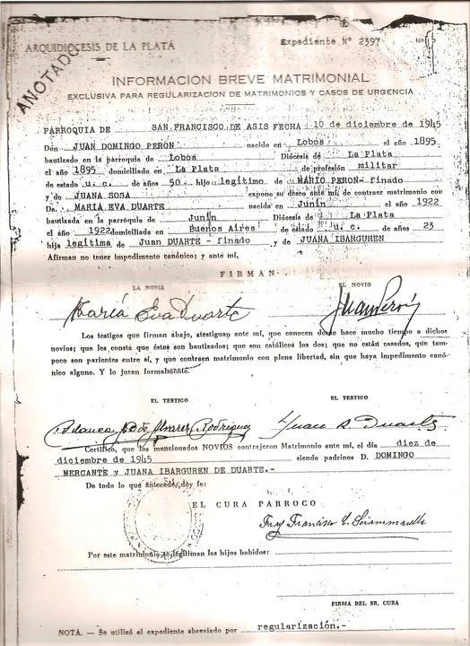 Imagen de un acta de matrimonio - Imagui