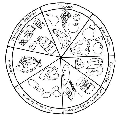 Imágenes de alimentos de origen animal para colorear - Imagui