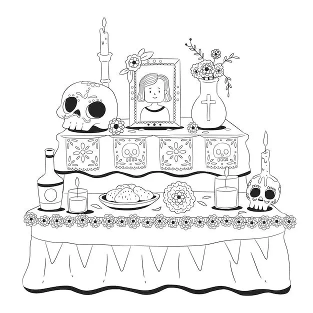 Imágenes de Altar De Muertos Colorear - Descarga gratuita en Freepik Imágenes de Altar De Muertos Colorear - Descarga gratuita en Freepik