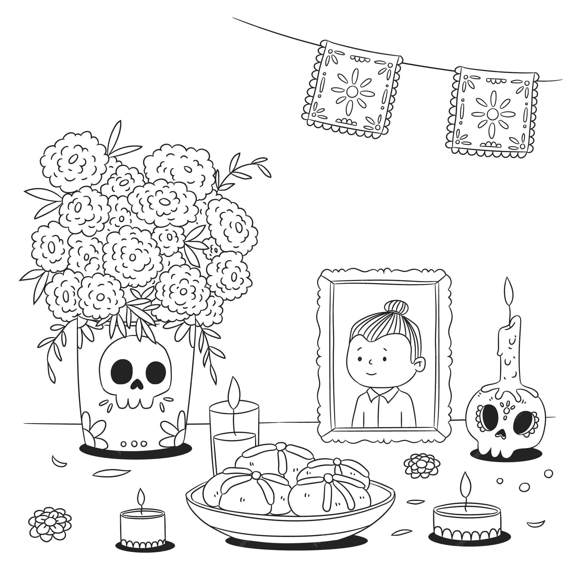 Imágenes de Altar De Muertos Colorear - Descarga gratuita en Freepik Imágenes de Altar De Muertos Colorear - Descarga gratuita en Freepik