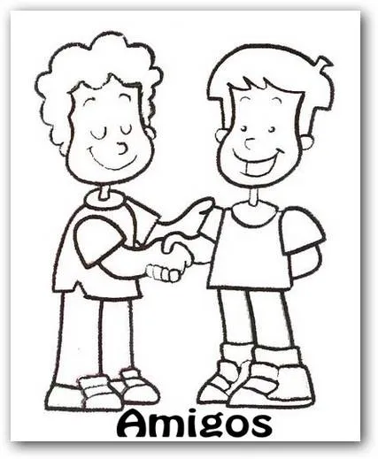 Imágenes de amistad para colorear | Dibujos para Colorear Imágenes de amistad para colorear | Dibujos para Colorear