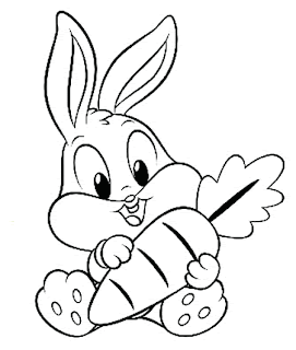 Dibujo para colorear de Bugs Bunny Bebé | Dibujos para Niños