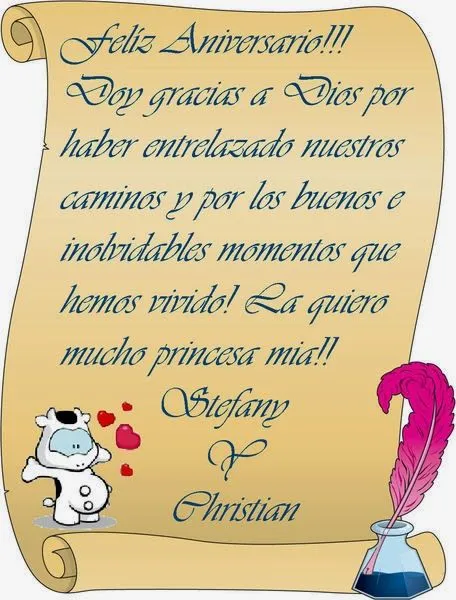 Frases por aniversario de novios - Imagui