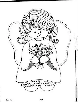 Lindos Angelitos para colorear