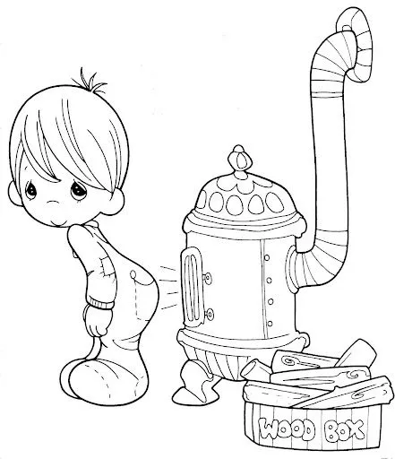 este dibujo para colorear es de lo mas tierno ya que es un nino que ...