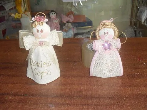 Dulceros de angel para bautizo - Imagui