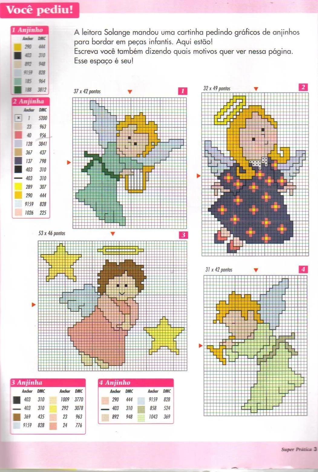PASO A PASO CON JEANNINE: PUNTO CRUZ ANGELITOS PASO A PASO CON JEANNINE: PUNTO CRUZ ANGELITOS