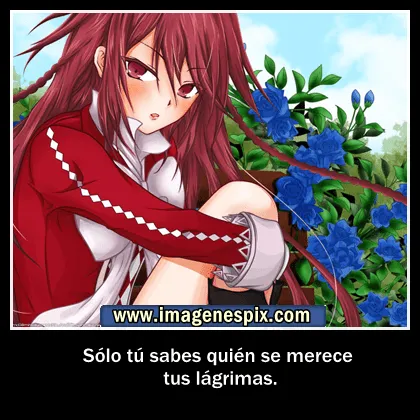 Imagenes de animes tristes con frases - Imagui