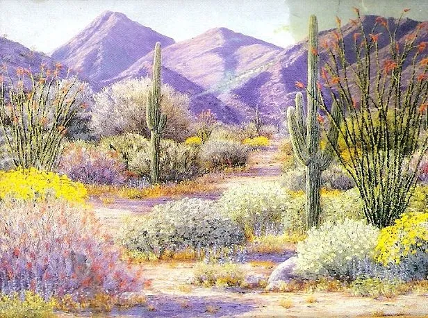 Paisajes y Bodegones: Paisaje desierto óleo Paisajes y Bodegones: Paisaje desierto óleo
