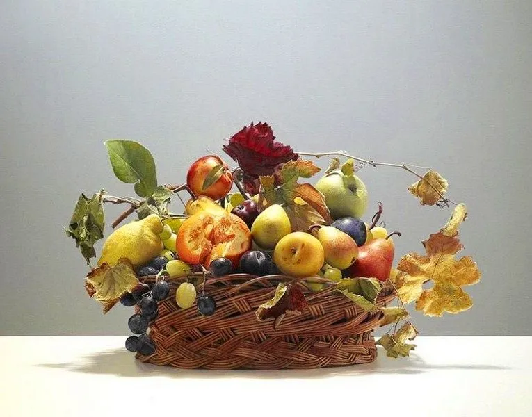 Imágenes Arte Pinturas: Espectaculares bodegones: Canastos con frutas Imágenes Arte Pinturas: Espectaculares bodegones: Canastos con frutas