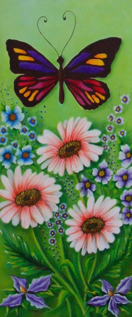 Imágenes Arte Pinturas: MARIPOSAS AL OLEO