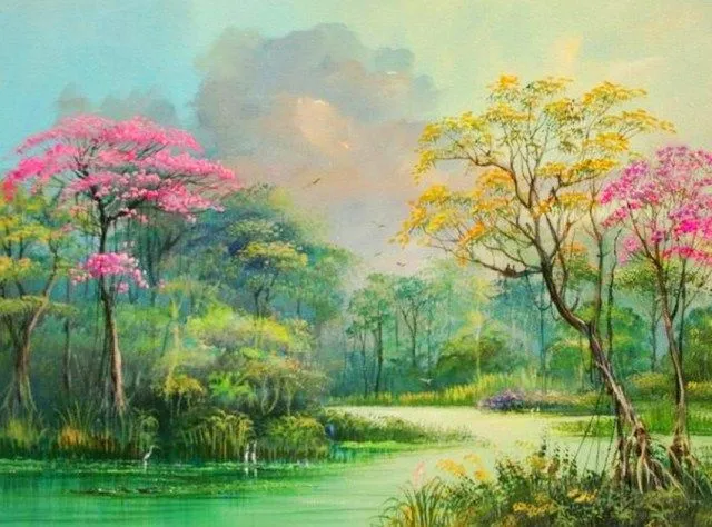 Imágenes Arte Pinturas: Paisaje naturaleza viva pintura óleo