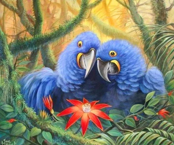 Imágenes Arte Pinturas: Paisajes con aves pintados en óleo Imágenes Arte Pinturas: Paisajes con aves pintados en óleo