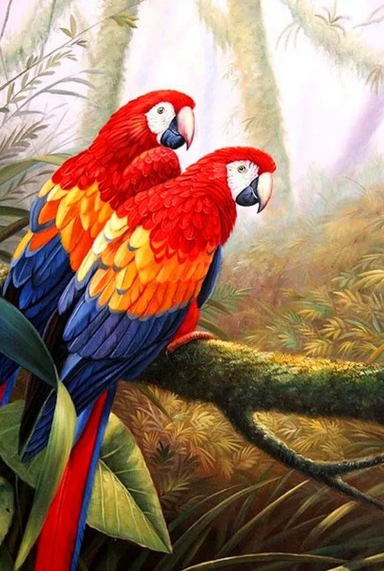 Imágenes Arte Pinturas: PAISAJES CON GUACAMAYAS Imágenes Arte Pinturas: PAISAJES CON GUACAMAYAS