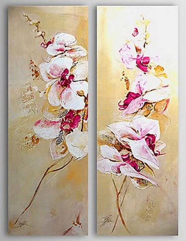 Cuadros Modernos Pinturas : Flores grandes al óleo