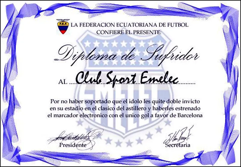 DIPLOMA DE SUFRIDOR PARA EMELEC ~ Imagenes de barcelona DIPLOMA DE SUFRIDOR PARA EMELEC ~ Imagenes de barcelona