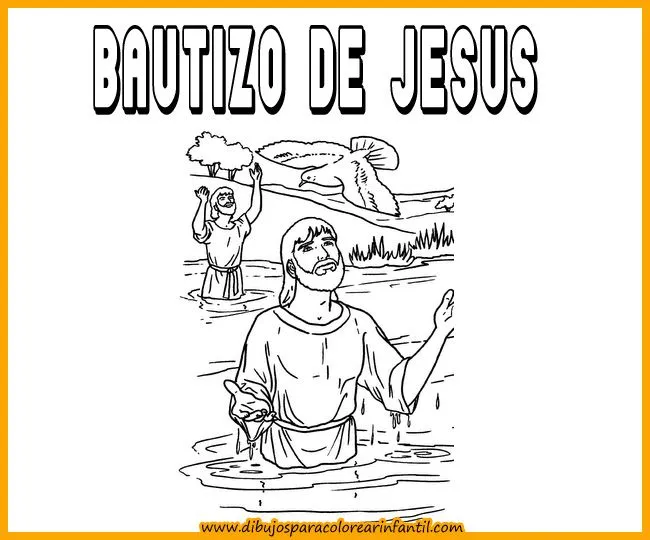 Dibujo para colorear del bautismo - Imagui