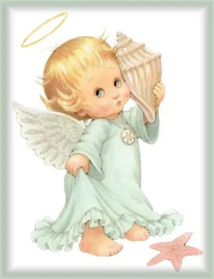 Angelitos de bautizo dibujo - Imagui