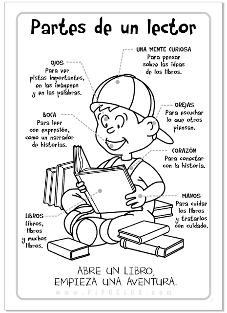 Biblioteca infantil para colorear - Imagui