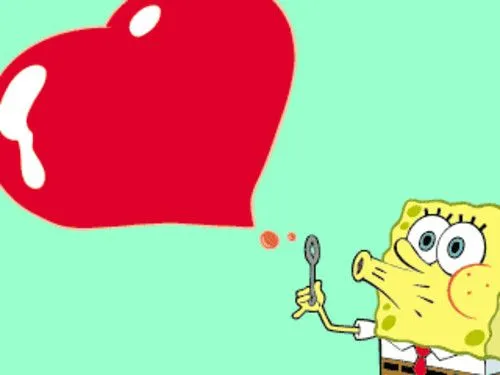 Bob Esponja amor con frases - Imagui