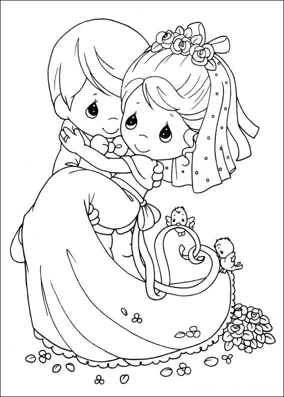 Imágenes de bodas para colorear - Imagui