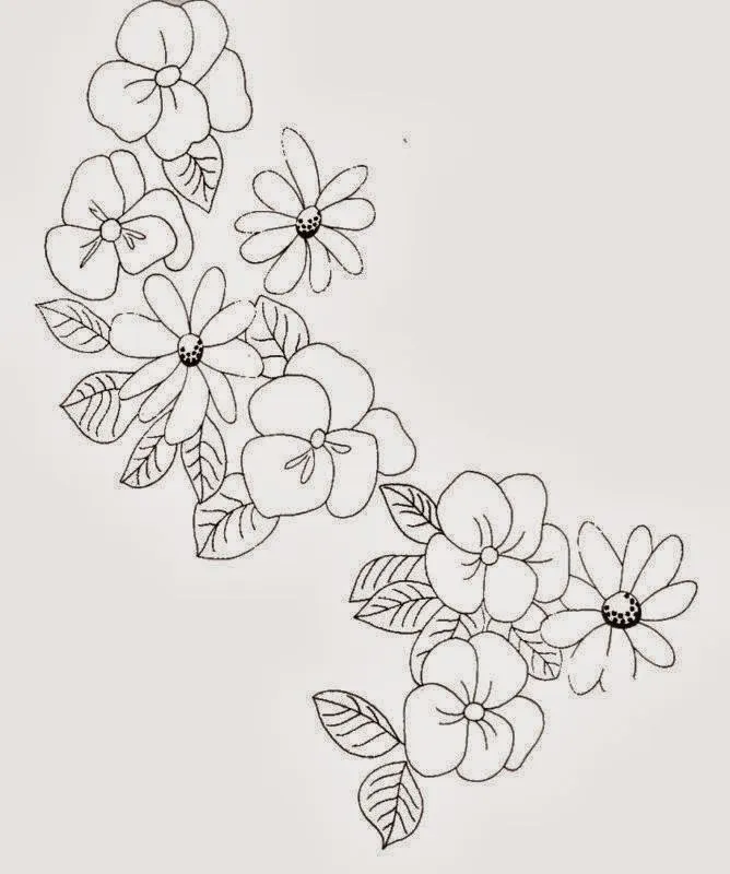 Imagenes para Bordar Ramas de Flores , Patrones para Bordados ... Imagenes para Bordar Ramas de Flores , Patrones para Bordados ...