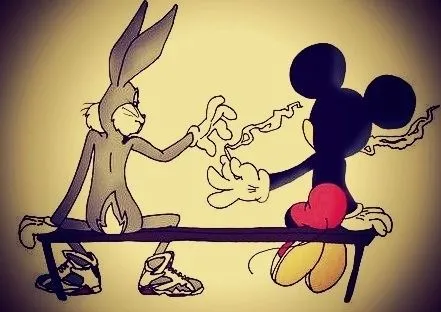 Mickey y bos bony fumando - Imagui