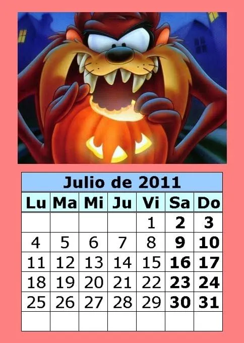 Calendario de dibujos animados de 2011 (3ª parte) : Calendarios ... Calendario de dibujos animados de 2011 (3ª parte) : Calendarios ...