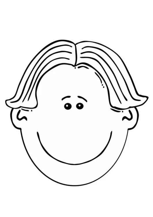 Niño para colorear cara - Imagui