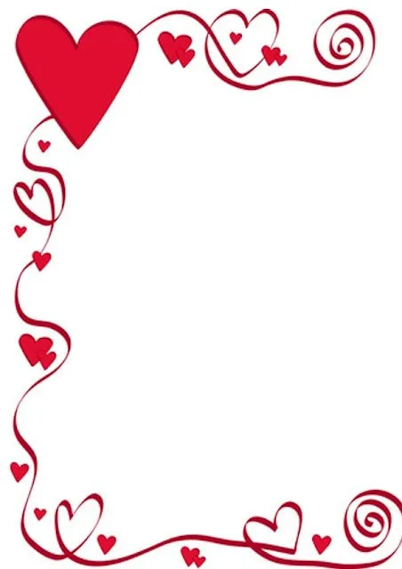 Imagenes de margenes para cuadernos de corazones - Imagui