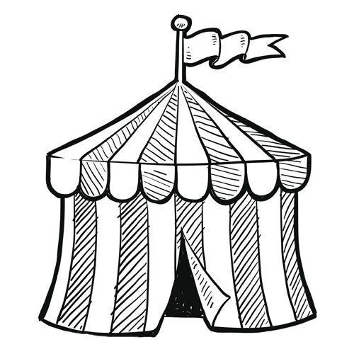 Carpa de circo para colorear - Imagui