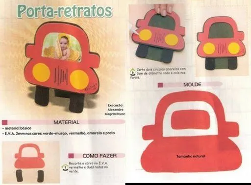 Moldes de carro de fomi - Imagui
