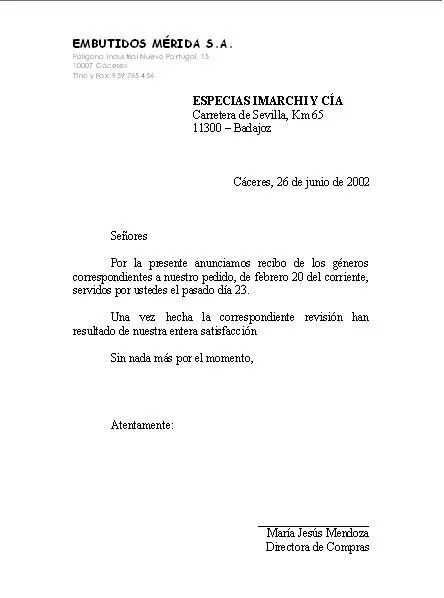 Modelo de carta personal - Imagui