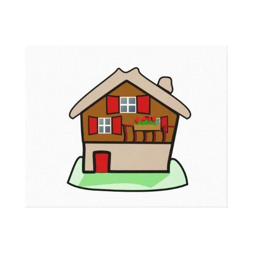 Casa del dibujo animado impresión de lienzo de Zazzle. Casa del dibujo animado impresión de lienzo de Zazzle.