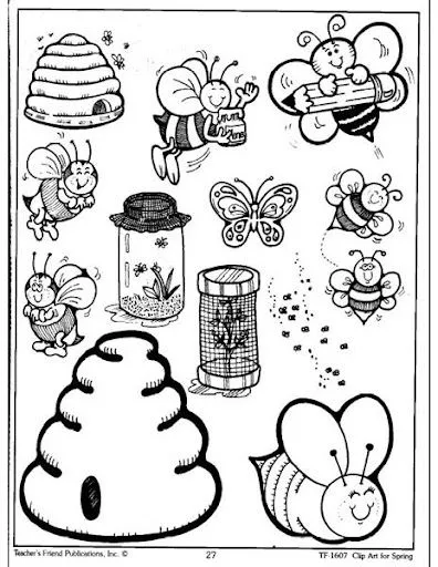 Dibujos de abejas infantiles para colorear - Imagui