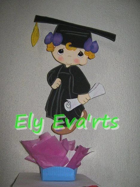 Centros de mesa para graduación en goma eva - Imagui