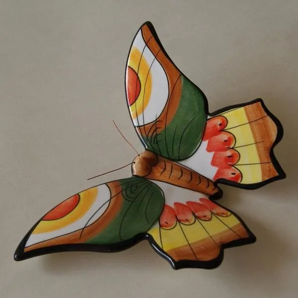 Mariposa de cerámica pintada a mano - Alma Nostra