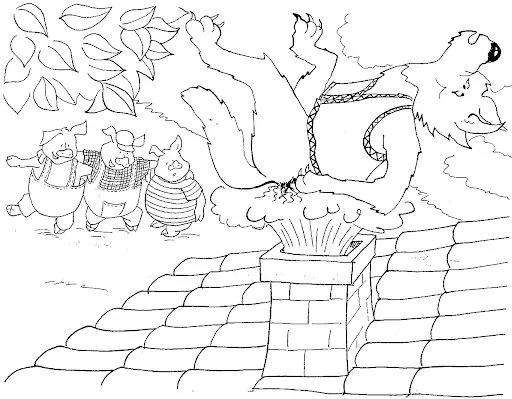 Dibujo para colorear del cuento de los tres cerditos - Imagui Dibujo para colorear del cuento de los tres cerditos - Imagui
